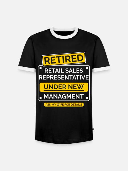 Retail Representative Retirement - Men's Ringer Shirt - black/white