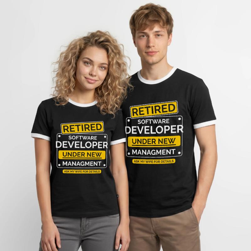 Software Developer Retirement Men's Ringer Shirt