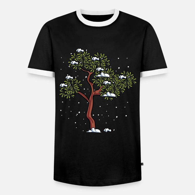 Chestnut tree tree forest - Men's Ringer Shirt - black/white