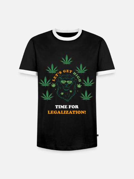 Cannabis. Weed. Saying. Gift idea.Legalization - Men's Ringer Shirt - black/white