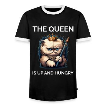 Katzenliebhaber Kätzchen - Männer Kontrast-T-Shirt - Schwarz/Weiß - Vorne - AI Model Female 172 light (172cm) & AI Model Male 178 light (178cm)