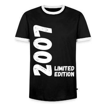 2007 Édition limitée Anniversaire - T-shirt contrasté Homme - noir/blanc - Devant - AI Model Female 172 light (172cm) & AI Model Male 178 light (178cm)