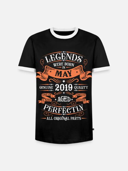 May 2019 - Birthday in May - Men's Ringer Shirt - black/white