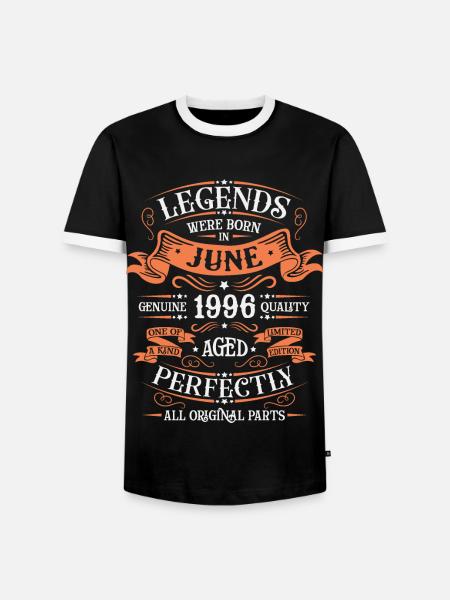Mois de naissance Juin 1996 - T-shirt contrasté Homme - noir/blanc
