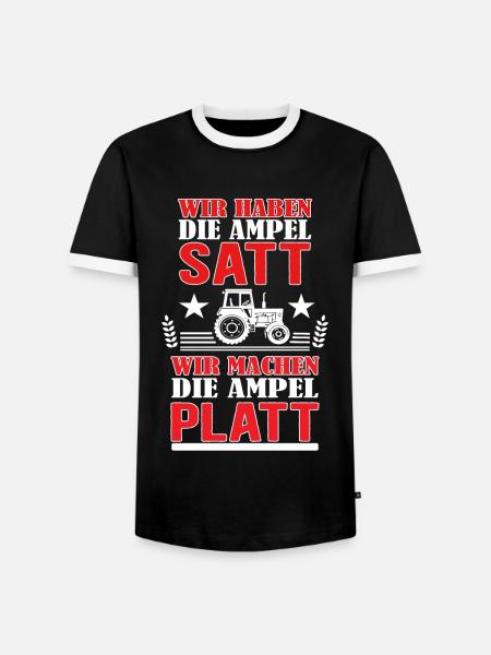 Landwirte Protest und Bauern Demo gegen die Ampel - Männer Kontrast-T-Shirt - Schwarz/Weiß