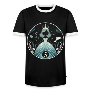 Meerjungfrau Prinzessin Magie - Männer Kontrast-T-Shirt - Schwarz/Weiß - Vorne - AI Model Female 172 light (172cm) & AI Model Male 178 light (178cm)