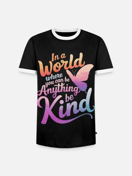 Schmetterling Monarchfalter Bunt Schmetterlinge - Männer Kontrast-T-Shirt - Schwarz/Weiß