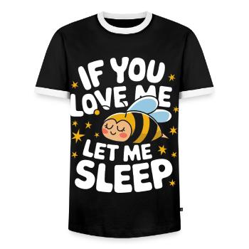 Honigbiene Imker Bienen Biene - Männer Kontrast-T-Shirt - Schwarz/Weiß - Vorne - AI Model Female 172 light (172cm) & AI Model Male 178 light (178cm)