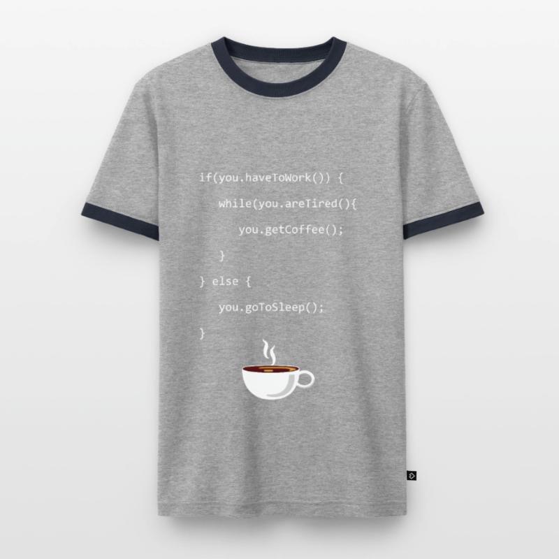 Programming Coffee Softwareingenieur Developer Männer Kontrast-T-Shirt