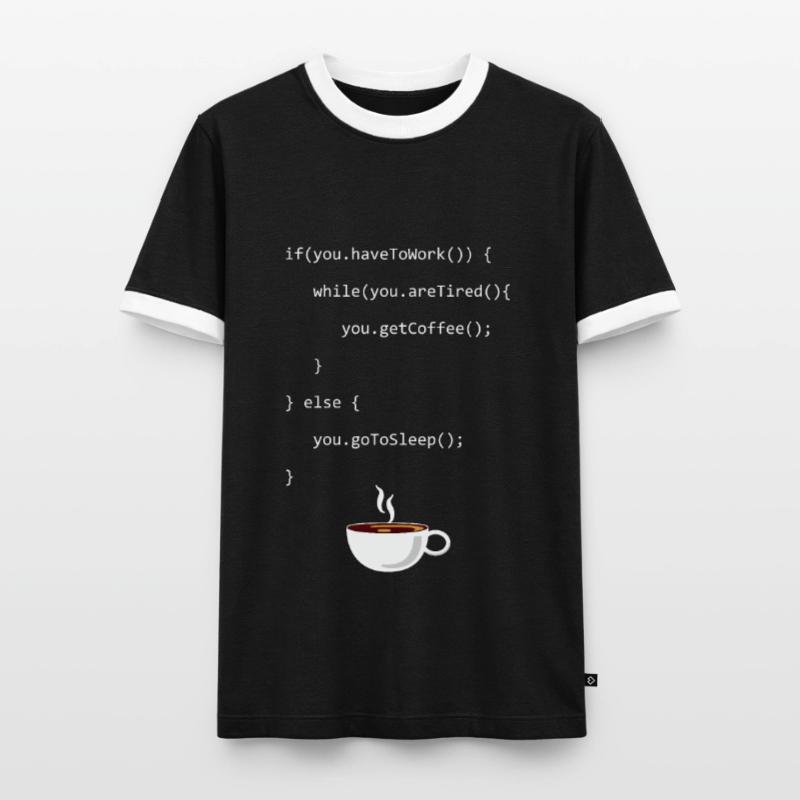 Programming Coffee Softwareingenieur Developer Männer Kontrast-T-Shirt