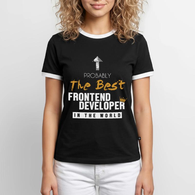 Best Frontend Developer World Engineer Software Men's Ringer Shirt