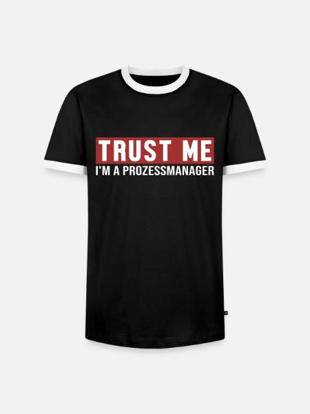 Trust Me I'm Prozessmanager Prozessmanager - Männer Kontrast-T-Shirt - Schwarz/Weiß