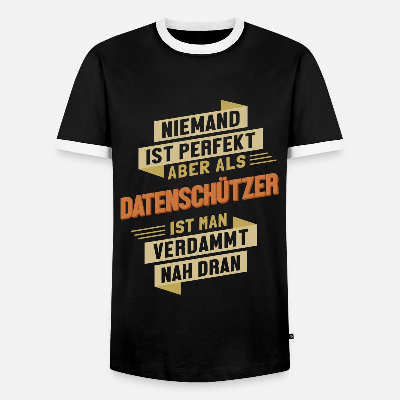 Datenschützer fast Perfekt Datenschützer - Männer Kontrast-T-Shirt - Schwarz/Weiß
