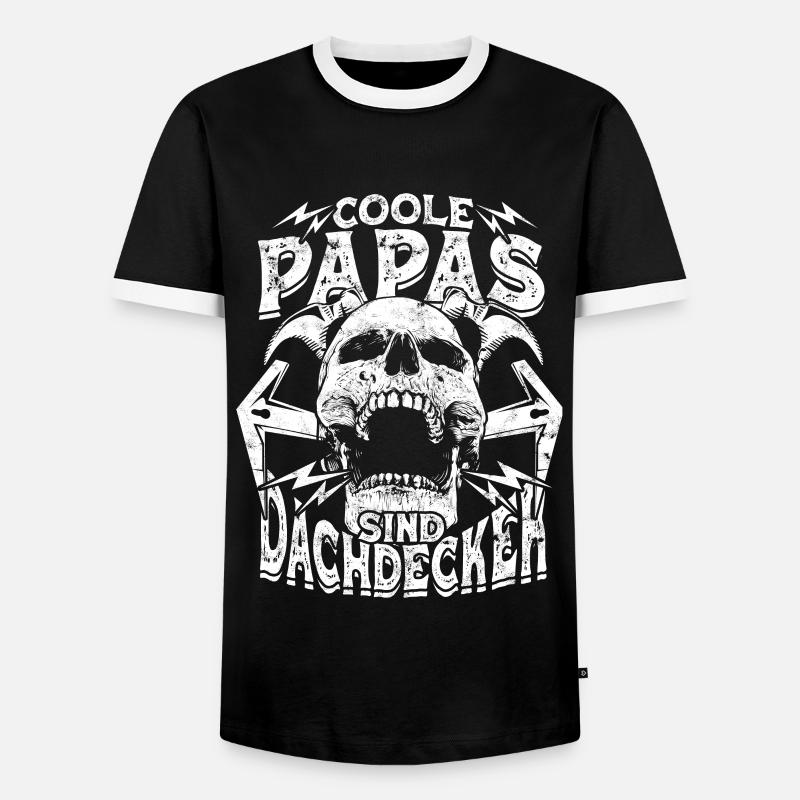 Coole Papas Sind Dachdecker Geschenk Beruf Dach - Männer Kontrast-T-Shirt - Schwarz/Weiß
