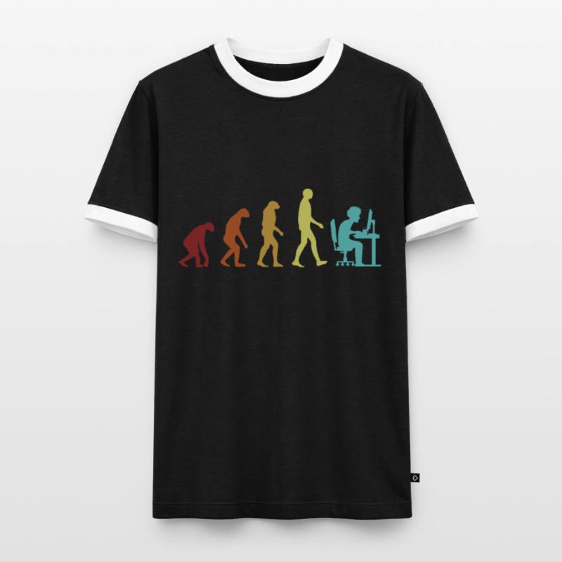 Programmeur Evolution Ingénieur logiciel Codeur T-shirt contrasté Homme