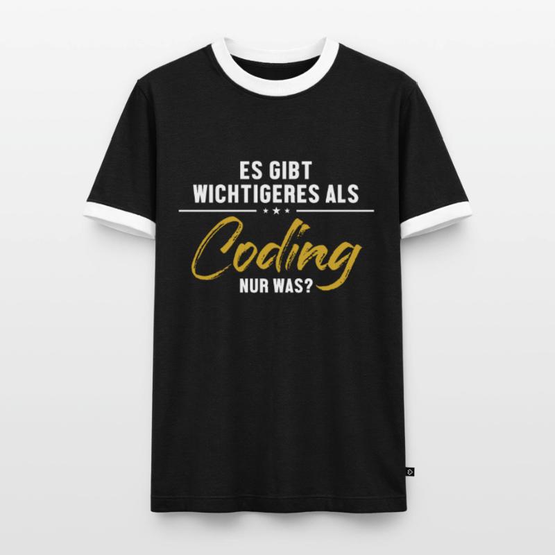 Wichtigeres als Coding Softwareingenieur Coder Männer Kontrast-T-Shirt
