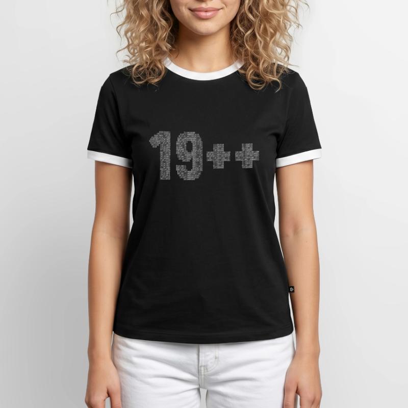 19++ Programmierer Softwareingenieur Coder 20. Männer Kontrast-T-Shirt
