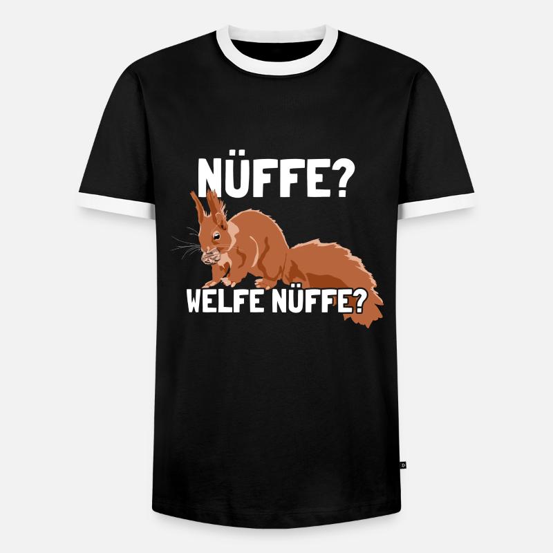 Nüffe Welfe Nüffe Grauhörnchen Squirrel - Männer Kontrast-T-Shirt - Schwarz/Weiß
