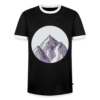 Randonnée Randonnées Ran - T-shirt contrasté Homme - noir/blanc - Devant - AI Model Female 172 light (172cm) & AI Model Male 178 light (178cm)