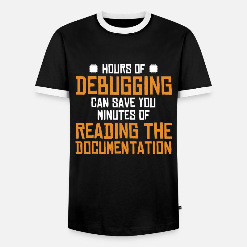 Hours Of Debugging Softwareingenieur Developer - Männer Kontrast-T-Shirt - Schwarz/Weiß