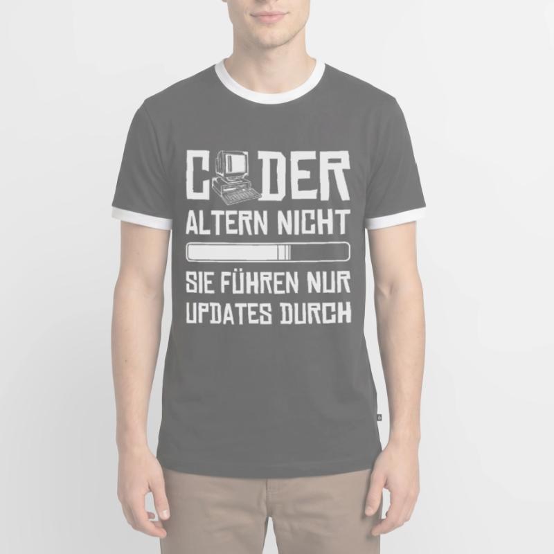 Coder Altern Nicht Developer Softwareingenieur Männer Kontrast-T-Shirt