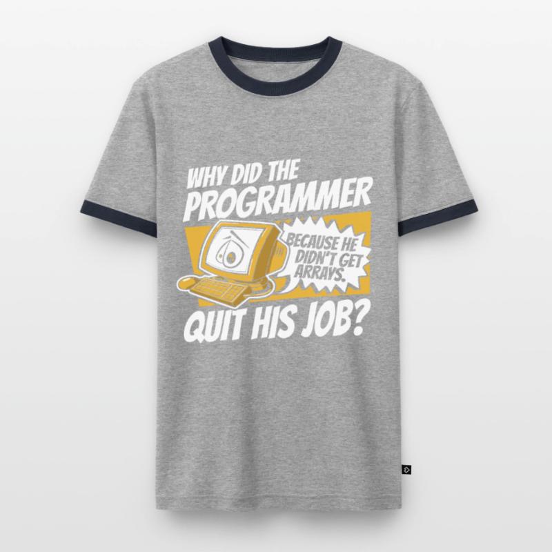 Pourquoi Programmer a-t-il quitté Job Developer Coder T-shirt contrasté Homme