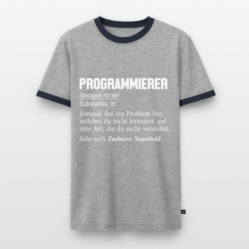 Programmierer Definition Developer Coder Männer Kontrast-T-Shirt