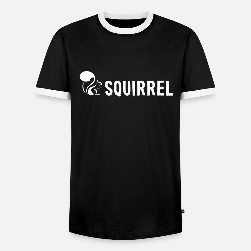 Squirrel Fuchshörnchen Grauhörnchen Squirrel - Männer Kontrast-T-Shirt - Schwarz/Weiß