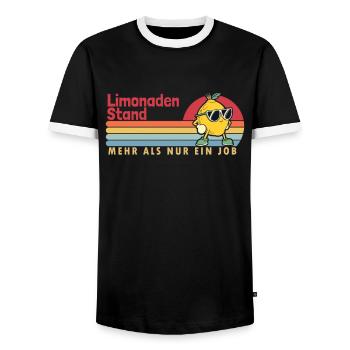 Limonadenstand mehr als ein Job Limonade - Männer Kontrast-T-Shirt - Schwarz/Weiß - Vorne - AI Model Female 172 light (172cm) & AI Model Male 178 light (178cm)
