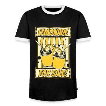 Lemonade For Sale Lemonade Seller Lemonade - Men's Ringer Shirt - black/white - Front - AI Model Female 172 light (172cm) & AI Model Male 178 light (178cm)