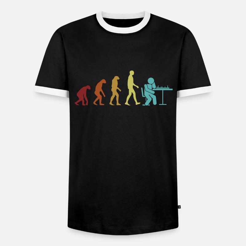 Chess Evolution Grandmaster Queen Player - T-shirt contrasté Homme - noir/blanc