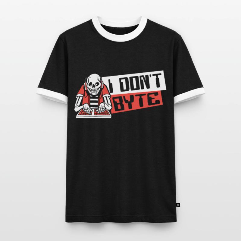 I Don't Byte Software Engineer Developer Coder Men's Ringer Shirt