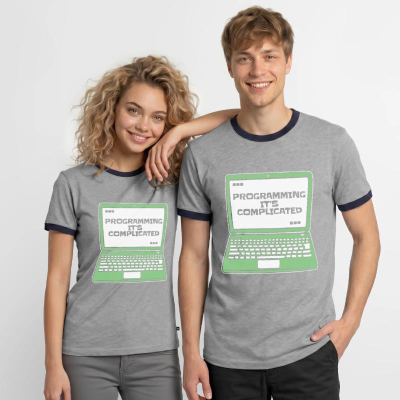 Programmer c’est compliqué Developer Coder T-shirt contrasté Homme