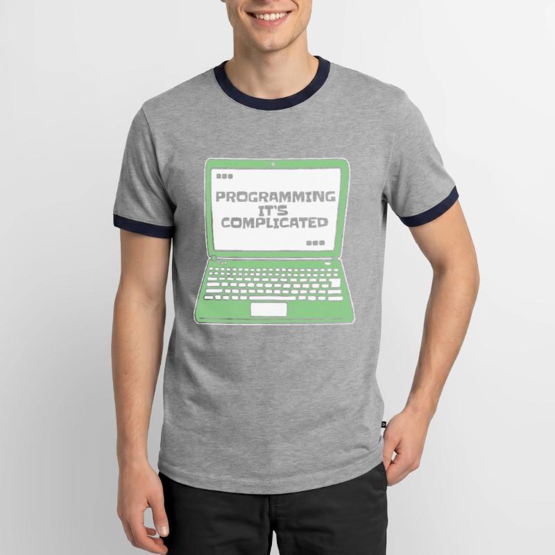 Programmer c’est compliqué Developer Coder T-shirt contrasté Homme