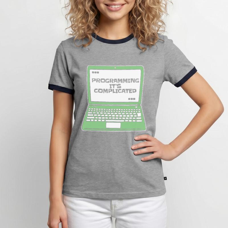 Programmer c’est compliqué Developer Coder T-shirt contrasté Homme