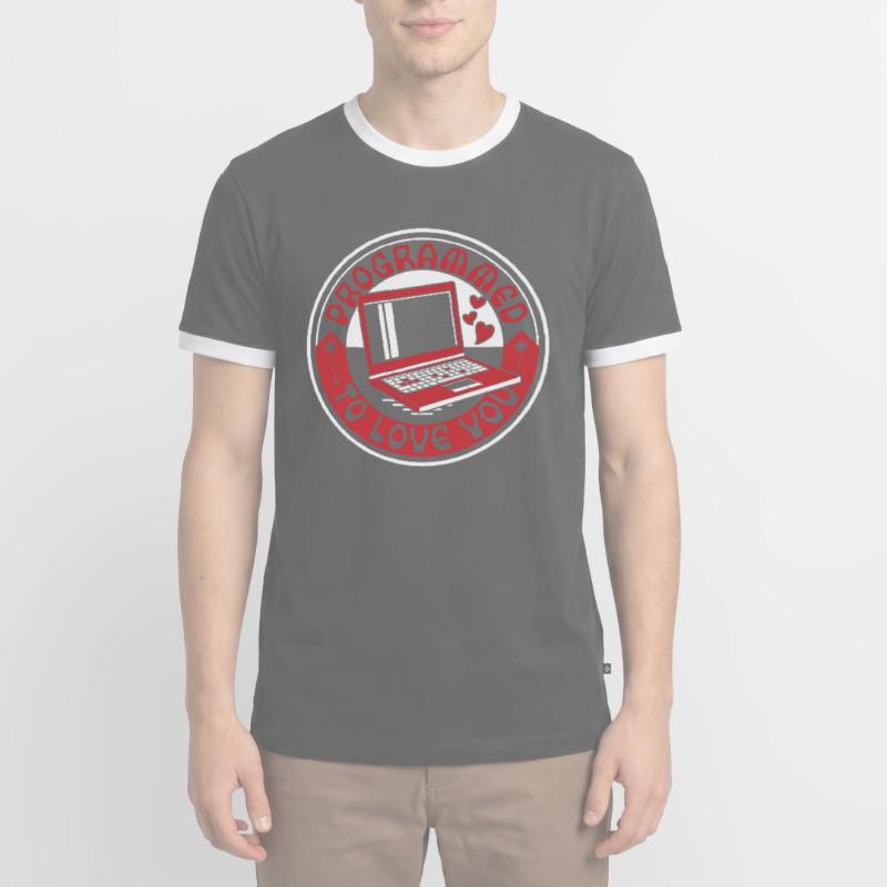 Programmé pour vous aimer Developer Coder T-shirt contrasté Homme