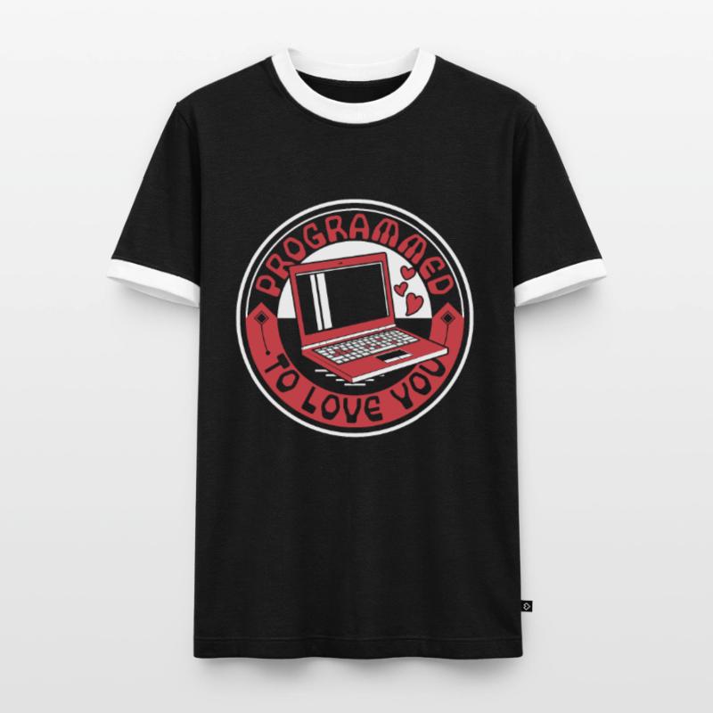 Programmé pour vous aimer Developer Coder T-shirt contrasté Homme