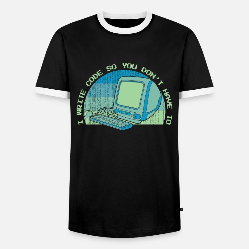 I Write Code So You Don't Have To Developer - Männer Kontrast-T-Shirt - Schwarz/Weiß