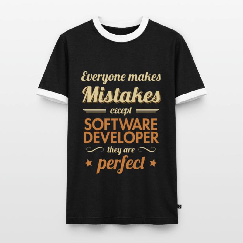 Software Developer are Perfect Developer Coder Männer Kontrast-T-Shirt
