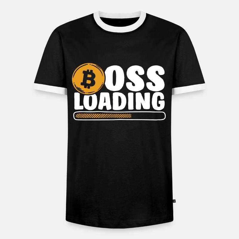 Loading Crypto Kryptowährung Blockchain - Männer Kontrast-T-Shirt - Schwarz/Weiß