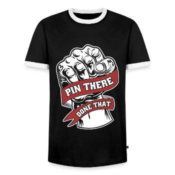 épingler là fait que les techniques exercice bras - T-shirt contrasté Homme - noir/blanc - Devant - AI Model Female 172 light (172cm) & AI Model Male 178 light (178cm)
