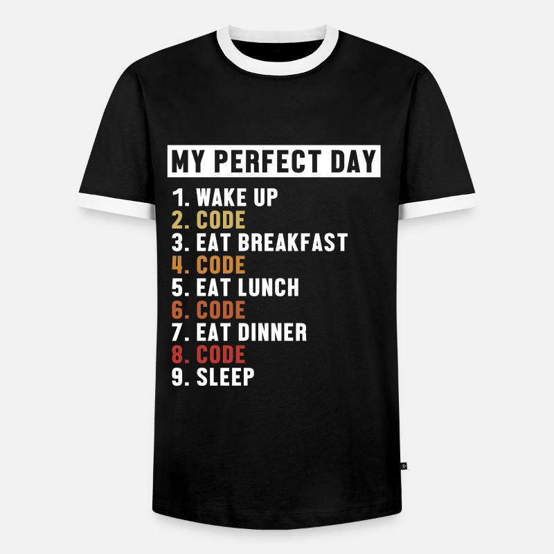 Coding Perfect Day Developer Softwareingenieur - Männer Kontrast-T-Shirt - Schwarz/Weiß