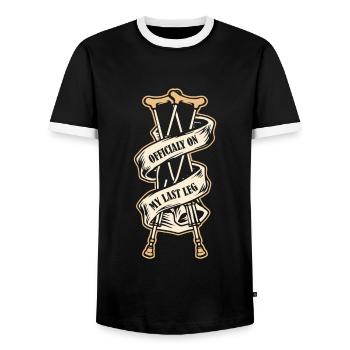 Offiziell auf meinem letzten Bein gebrochener Knochen Chirurg Knochen - Männer Kontrast-T-Shirt - Schwarz/Weiß - Vorne - AI Model Female 172 light (172cm) & AI Model Male 178 light (178cm)