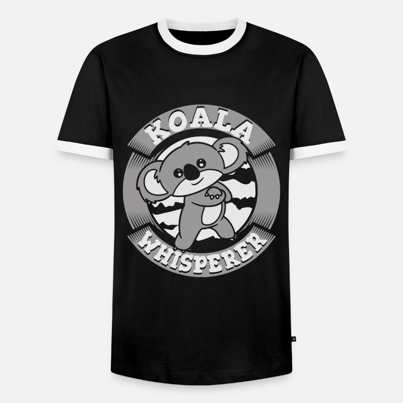 Koala-Flüsterer Koalabär Phascolarctos cinereus - Männer Kontrast-T-Shirt - Schwarz/Weiß