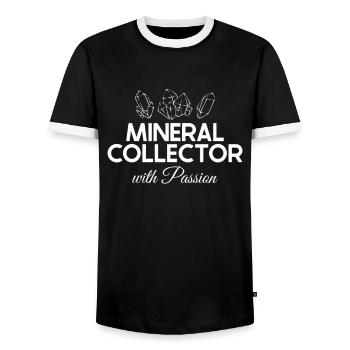 Collectionneur de minéraux avec Passion Géologue Minéral - T-shirt contrasté Homme - noir/blanc - Devant - AI Model Female 172 light (172cm) & AI Model Male 178 light (178cm)
