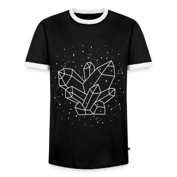 Constellation de collecte de minéraux de Sternbild - T-shirt contrasté Homme - noir/blanc - Devant - AI Model Female 172 light (172cm) & AI Model Male 178 light (178cm)
