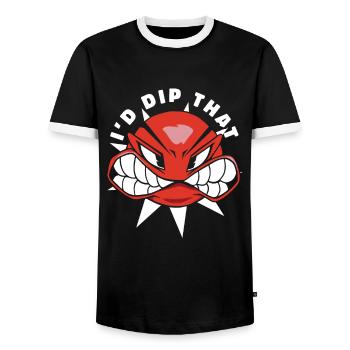 Je tremperais ce joueur de jeu d’équipe Prisonball - T-shirt contrasté Homme - noir/blanc - Devant - AI Model Female 172 light (172cm) & AI Model Male 178 light (178cm)