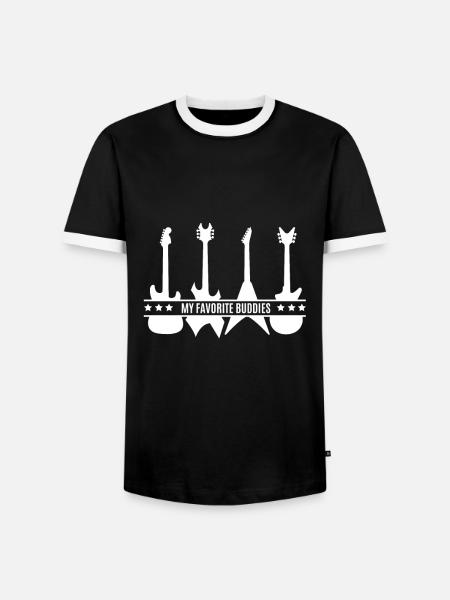 Guitar - Guitar - Men's Ringer Shirt - black/white