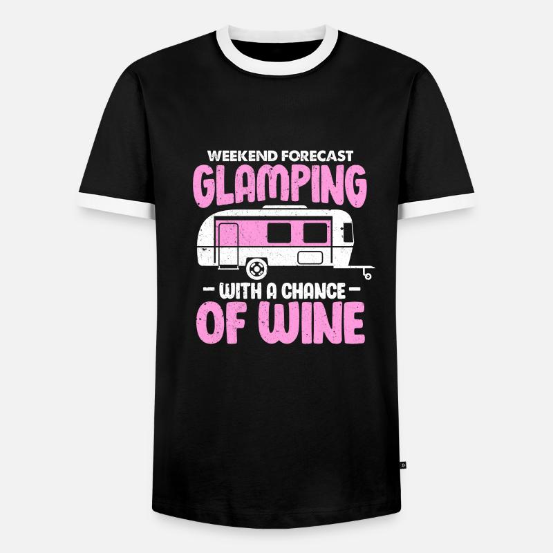 Camping - Männer Kontrast-T-Shirt - Schwarz/Weiß