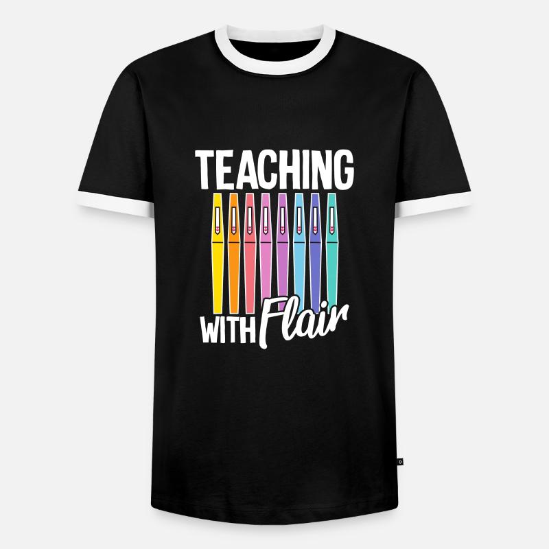 Lehrer Lehrerin - Männer Kontrast-T-Shirt - Schwarz/Weiß